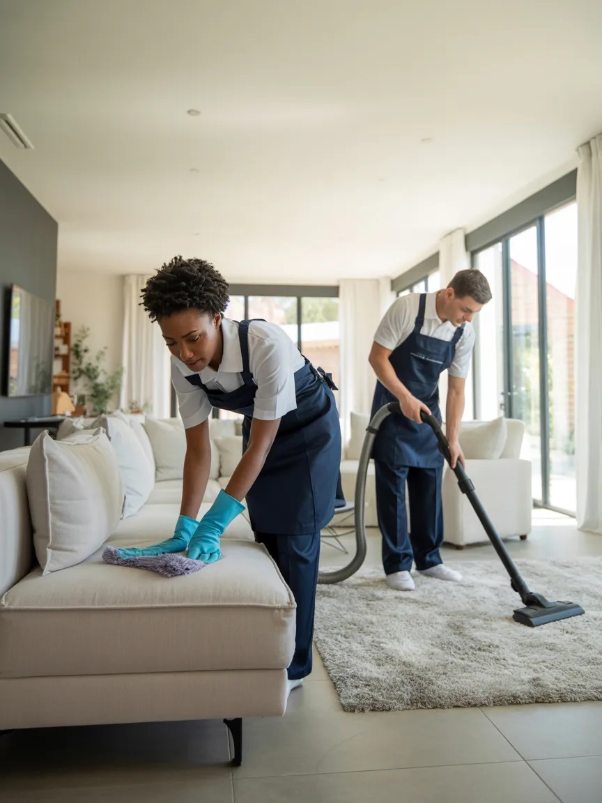 Professionally cleaned furnished interior